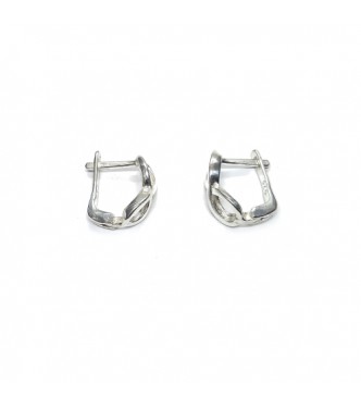 E000810 Genuine Sterling Silver Stylish Earrings Infinity Solid Hallmarked 925 Handmade